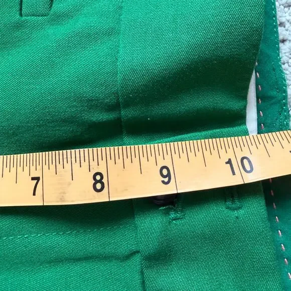 By Anthropologie The Essential Crop Flare Pants Kelly Green Size 10 - Picture 8 of 9